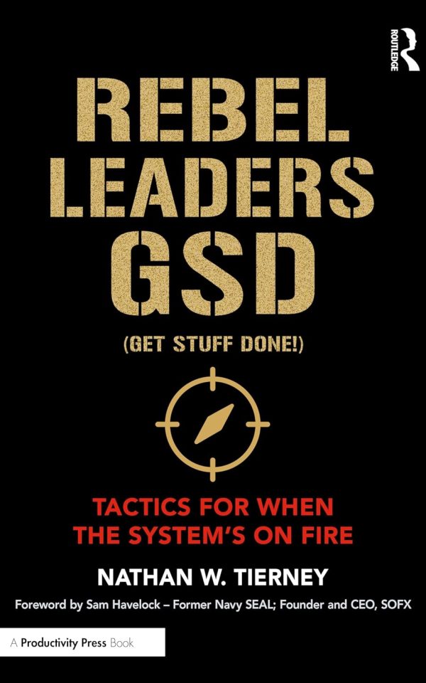 Rebel Leaders GSD Book Cover. Tactics for when the System's on fire. available on Amazon