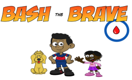 bash the brave comic book cover with his dog and sister. they insired the book Rebel Leaders GSD